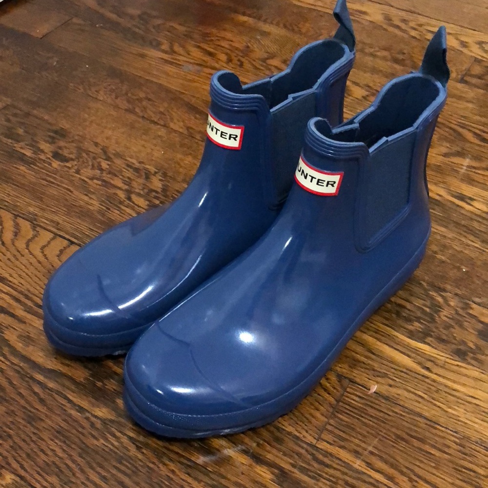 Blue Hunter Ankle Boots